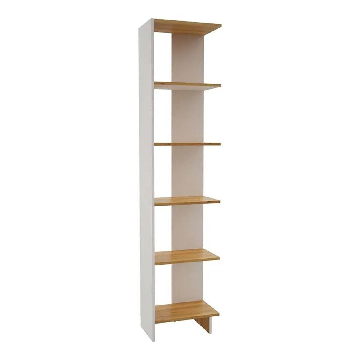 Biblioteca Ragnar Blanco 41.5x179.4cm con Cinco Compartimientos - Bibliotecas | Bylmo