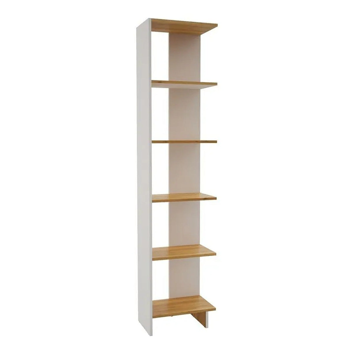 Biblioteca Ragnar Blanco 41.5x179.4cm con Cinco Compartimientos