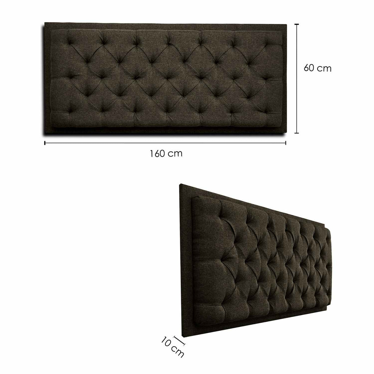 Cabecero Flotante Dreamer Queen 160 cm Café Tela Resistente