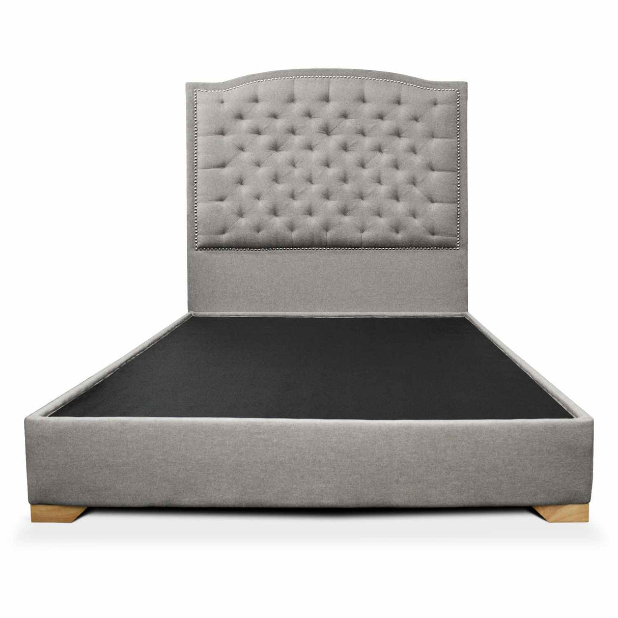 Base Cama Lawrence Gris 120x30cm para Colchón Semidoble 120 X 190 Cm con Cabecero