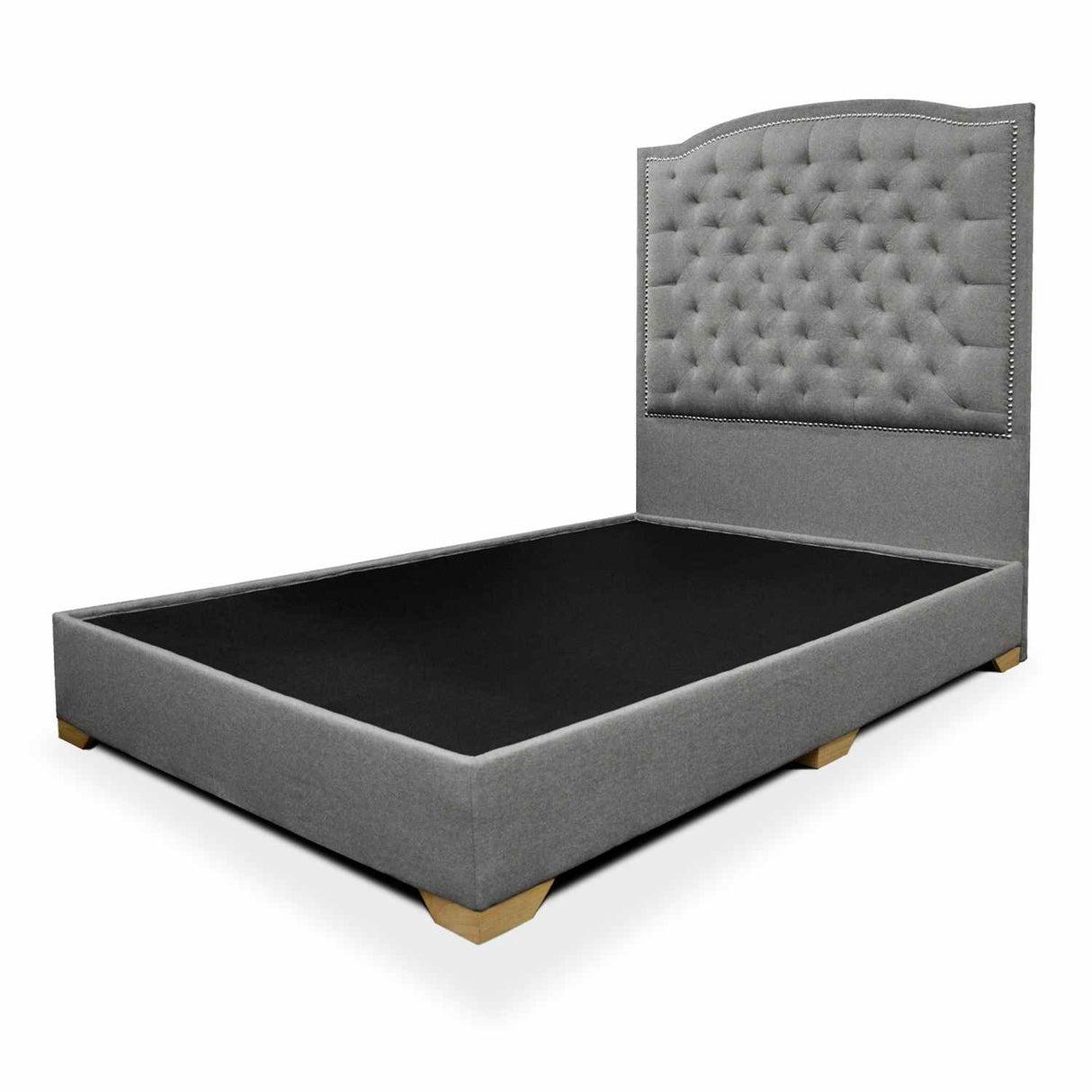 Base Cama Lawrence Gris 120x30cm para Colchón Semidoble 120 X 190 Cm con Cabecero