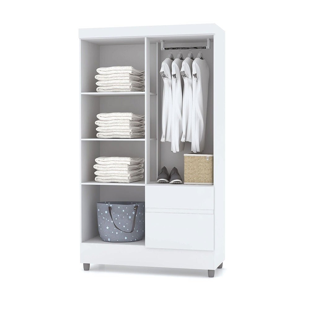 Closet Bonic Blanco y Salmón 102.6x181cm con 1 Cajones con 3 Entrepaños - Closets | Bylmo