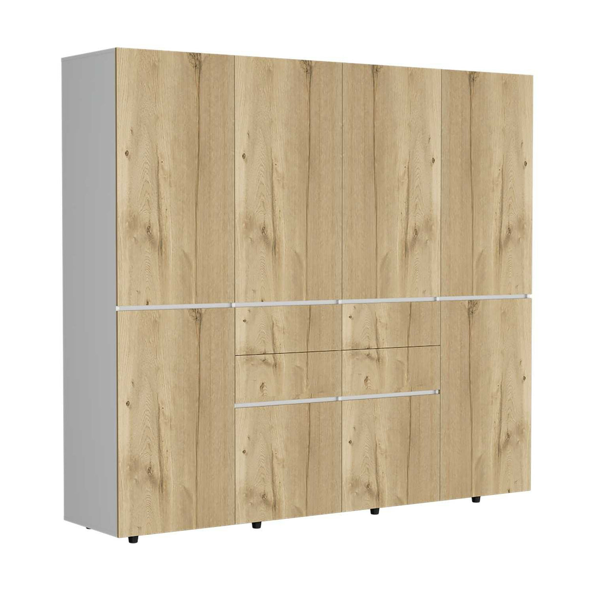 Closet Siruela Duna 220 cm con Cuatro Cajones, Ocho Puertas y Colgadero de Ropa - Closets | Bylmo