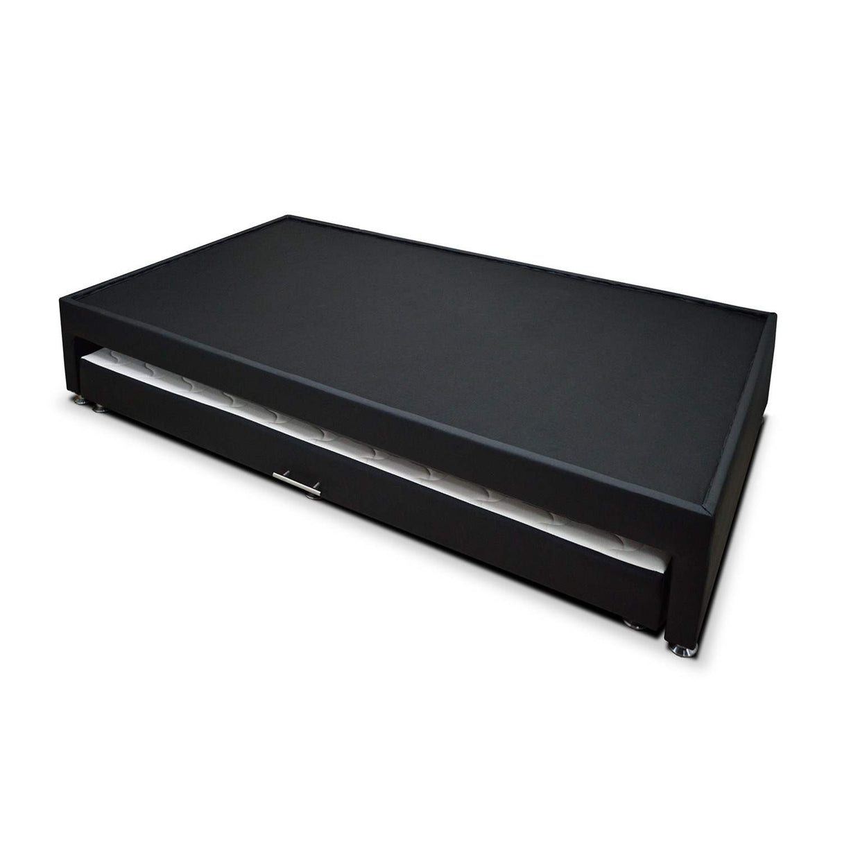Combo Cama Tarima y Colchón Dreamer Negro Sencilla 100 cm Rectangular con Una Almohada