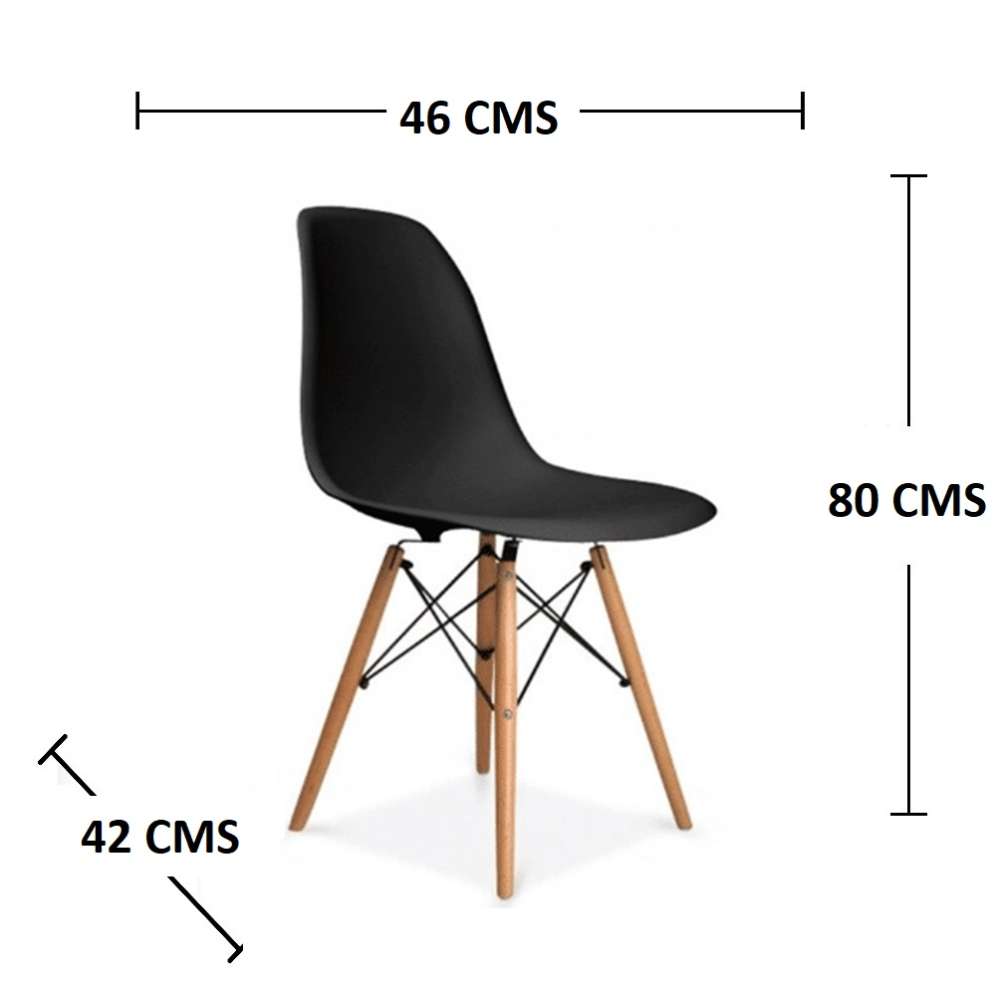 Comedor Amaretto y Negro 90x75cm Cuadrado de Cuatro Puestos y con Cuatro Sillas - Comedores | Bylmo