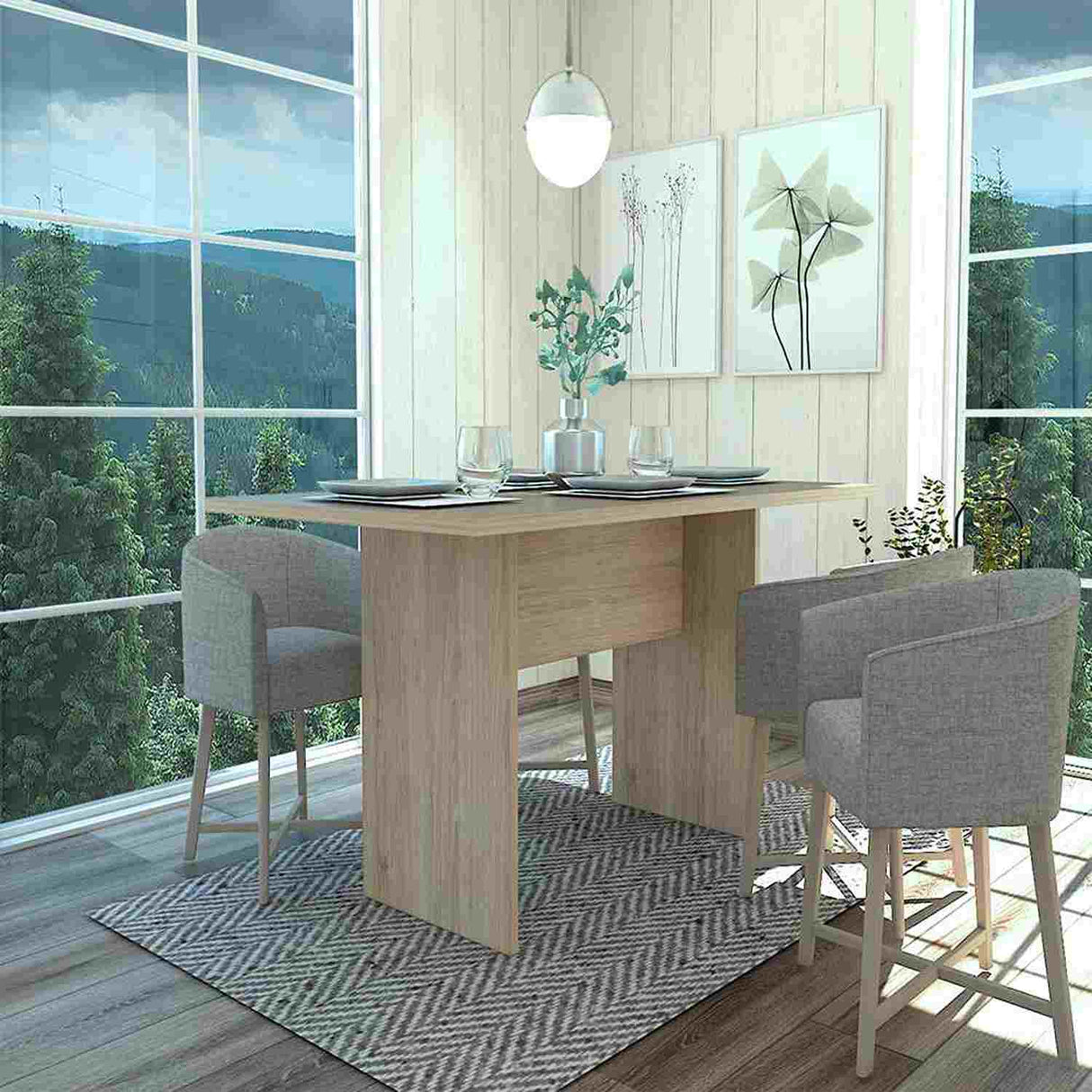 Comedor Rovere 160x160cm Rectangular de Seis Puestos y sin Sillas - Comedores | Bylmo