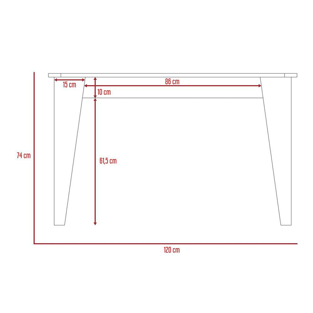 Comedor Torino Habano 120x74cm Rectangular de Cuatro Puestos y sin Sillas - Comedores | Bylmo