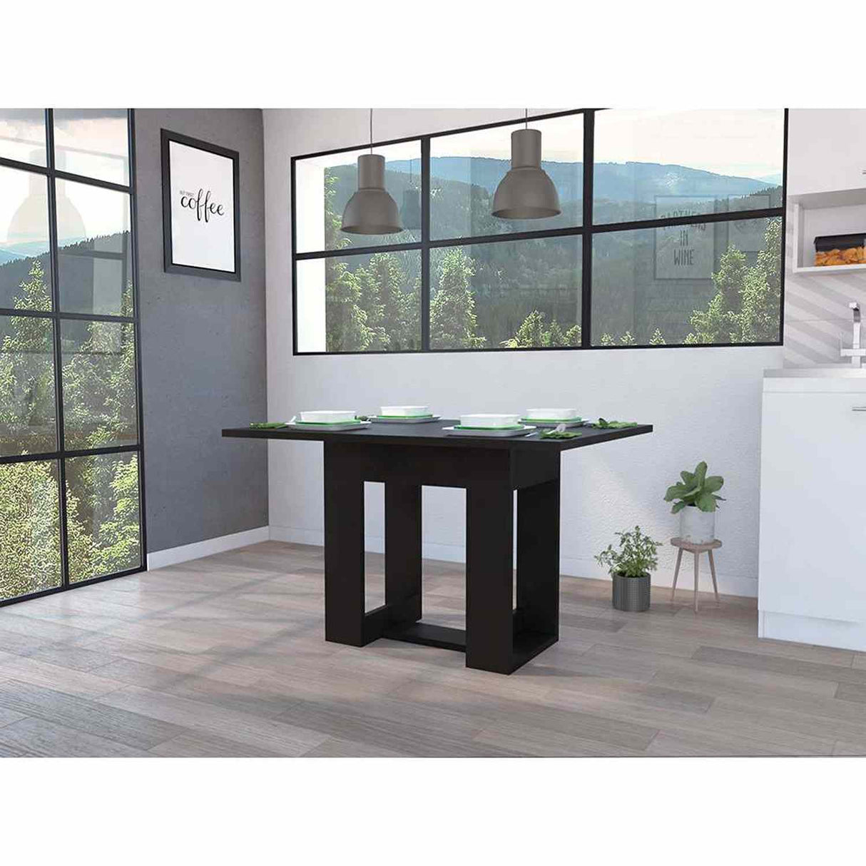 Comedor Volterra Wengue 120x74.05cm Rectangular de Cuatro Puestos y sin Sillas - Comedores | Bylmo