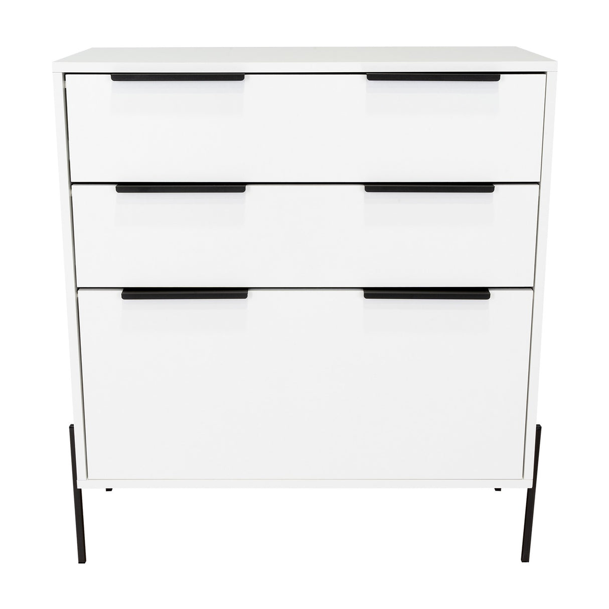Cómoda White Collection Blanco 79.1x85.3cm De Tres Hileras con Tres Cajones - Cajoneras | Bylmo
