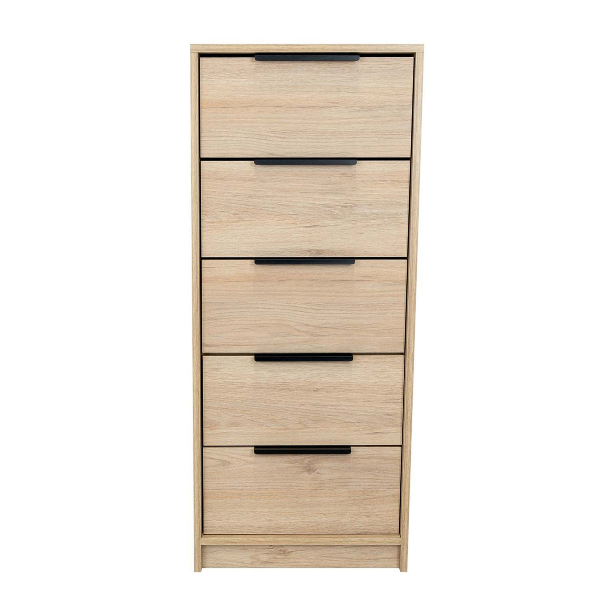 Cómoda Kaia Rovere y Blanco 45x107.8cm De Cinco Hileras con Cinco Cajones - Cajoneras | Bylmo