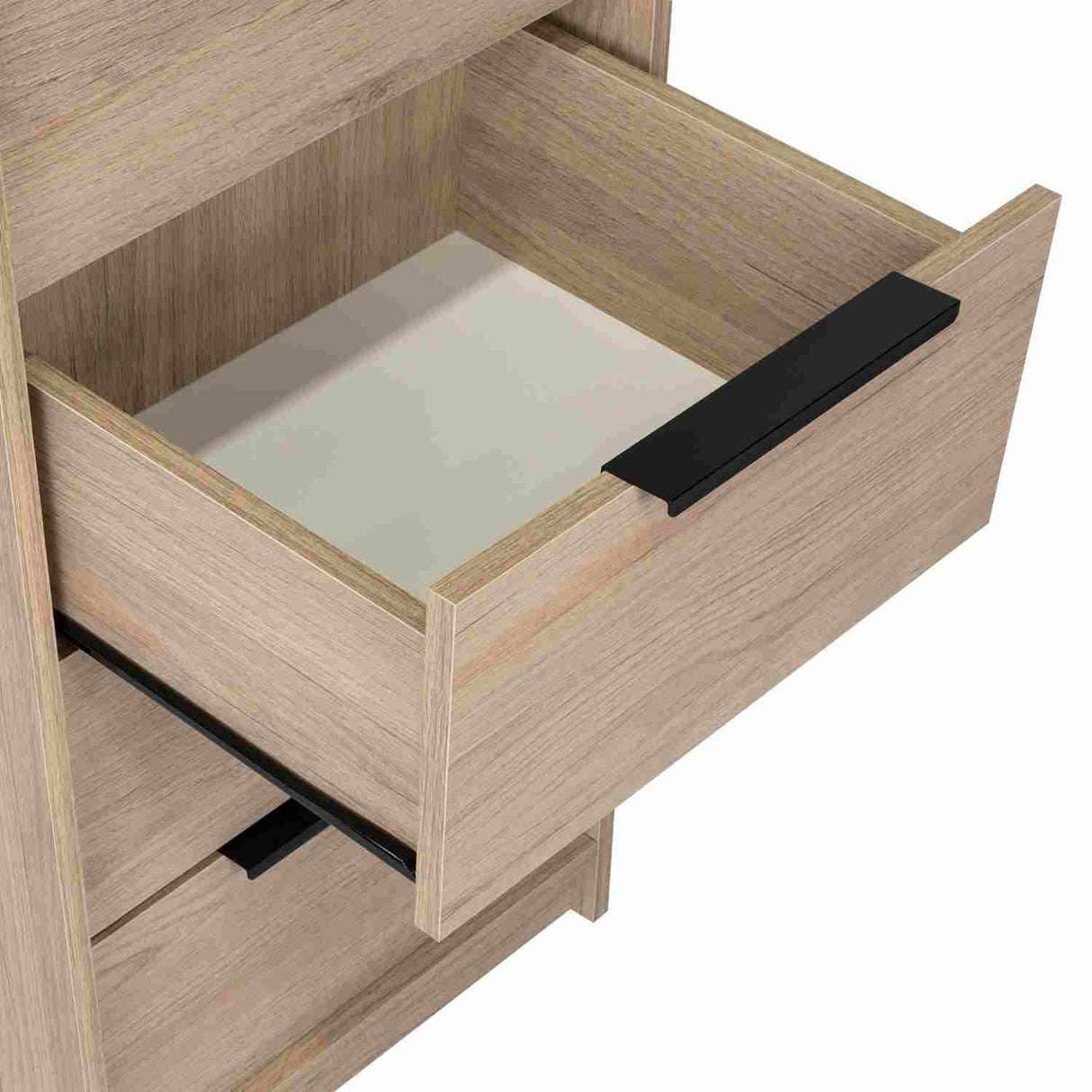 Cómoda Kaia Rovere y Blanco 45x107.8cm De Cinco Hileras con Cinco Cajones - Cajoneras | Bylmo