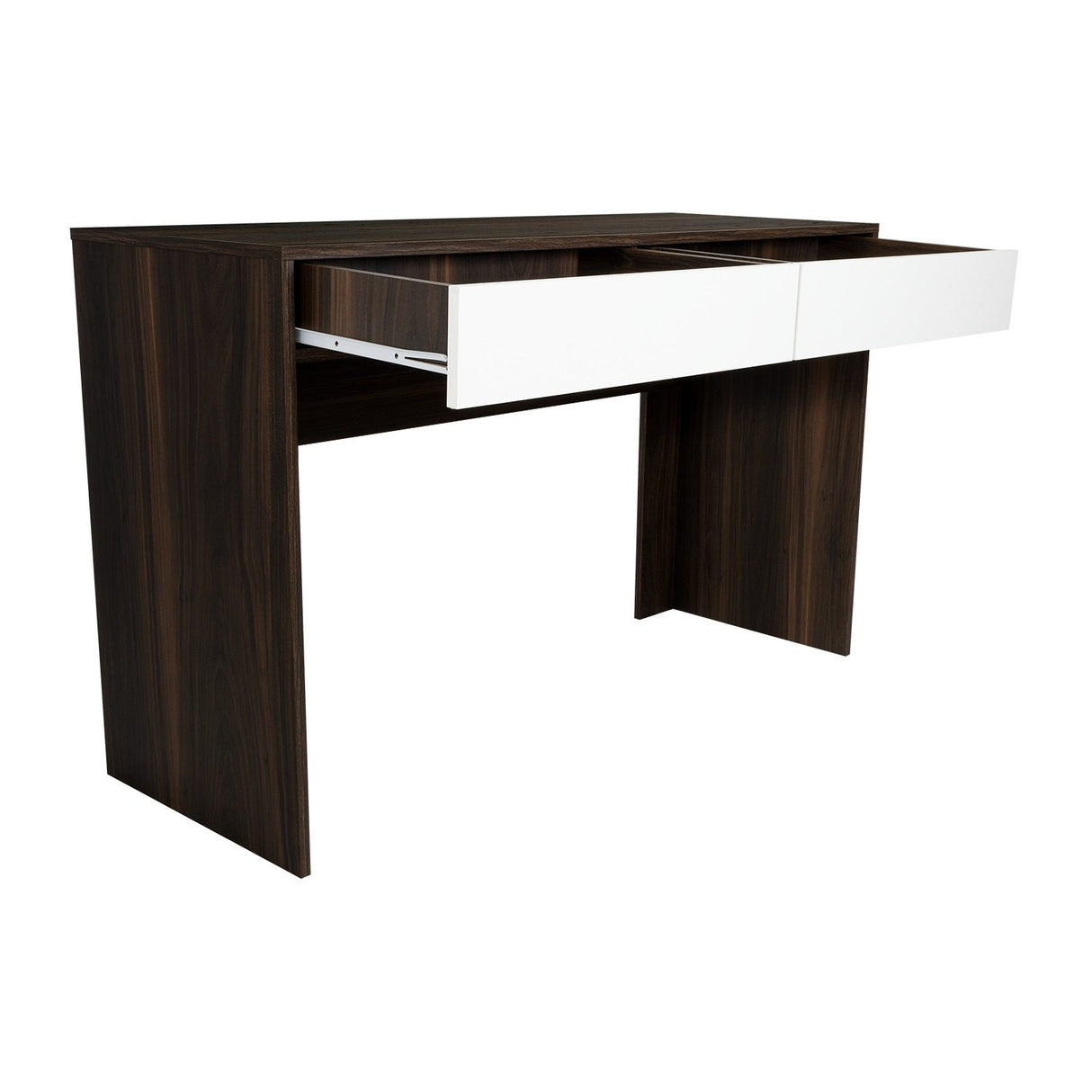 Escritorio Acre Blanco Nevado 120x75cm Con Dos Cajones - Escritorios y Archivadores | Bylmo