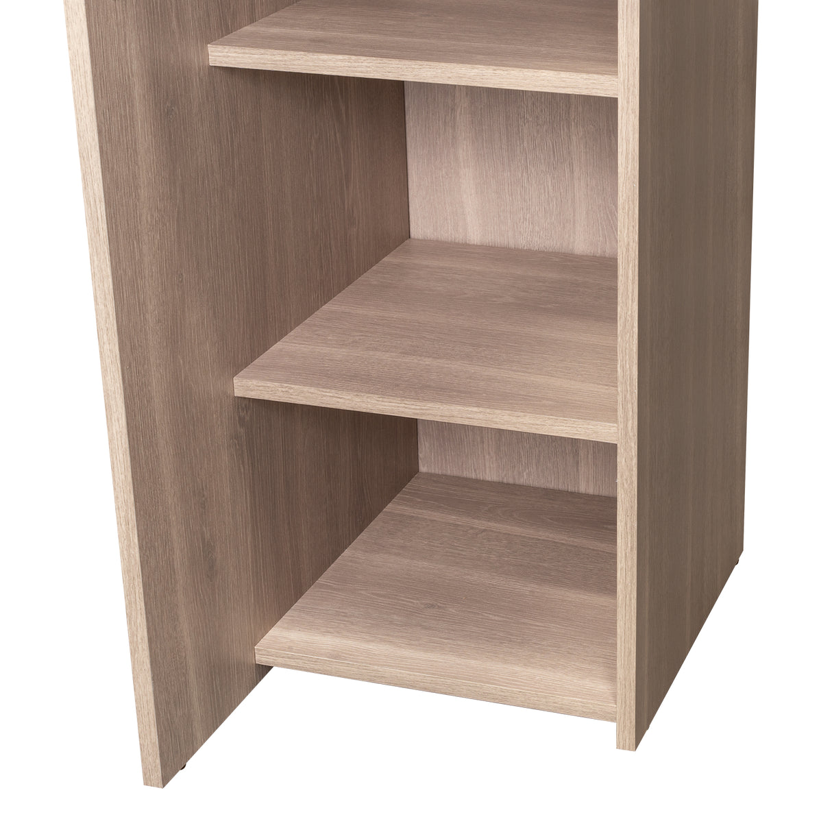 Escritorio en L Baggio Bardolino 130x76.5cm sin Cajones y con Organizador de Libros - Escritorios y Archivadores | Bylmo