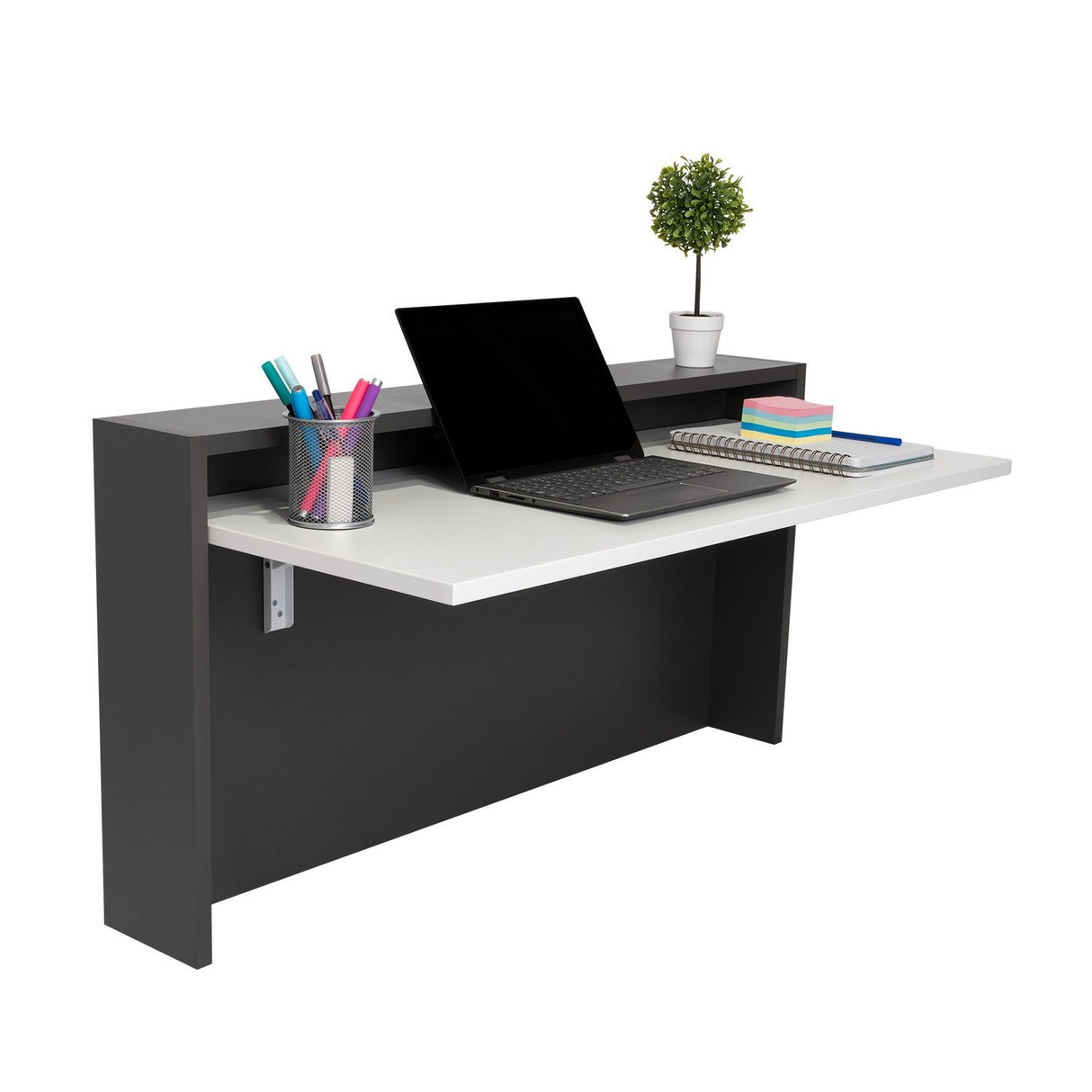 Escritorio London Plomo 100 cm Flotante - Escritorios y Archivadores | Bylmo