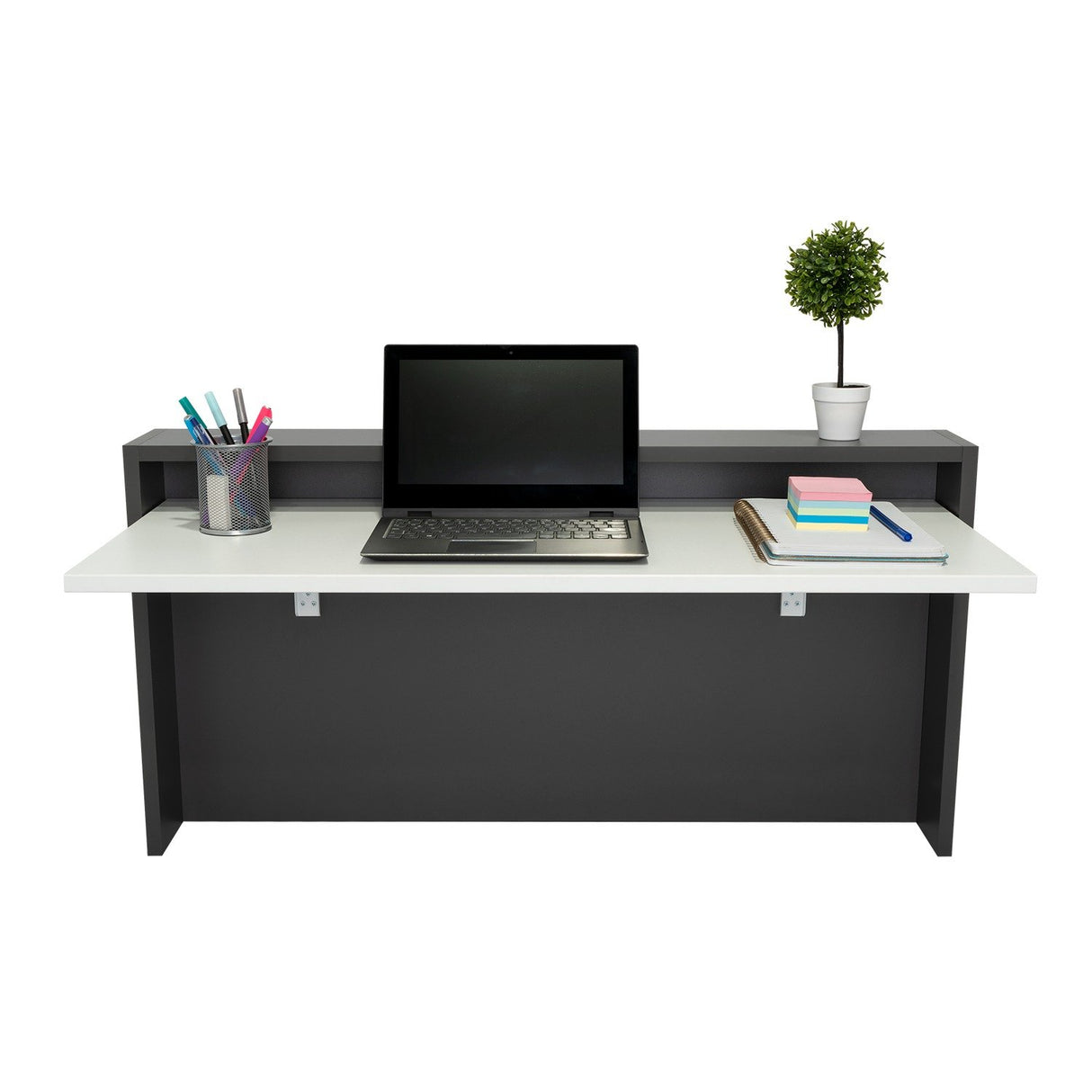 Escritorio London Plomo 100 cm Flotante - Escritorios y Archivadores | Bylmo