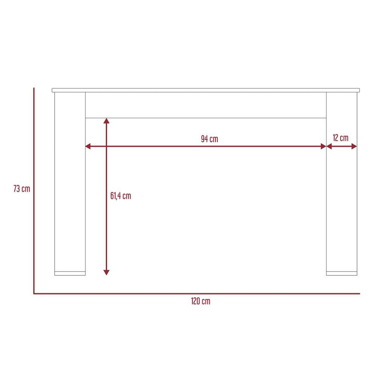 Escritorio Oviedo Duna 120x73cm sin Cajones - Escritorios y Archivadores | Bylmo