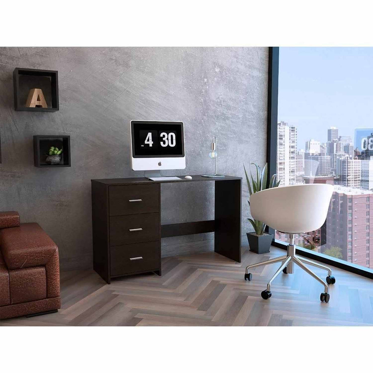 Escritorio Toronto Wengue 121 cm con Cajones - Escritorios y Archivadores | Bylmo