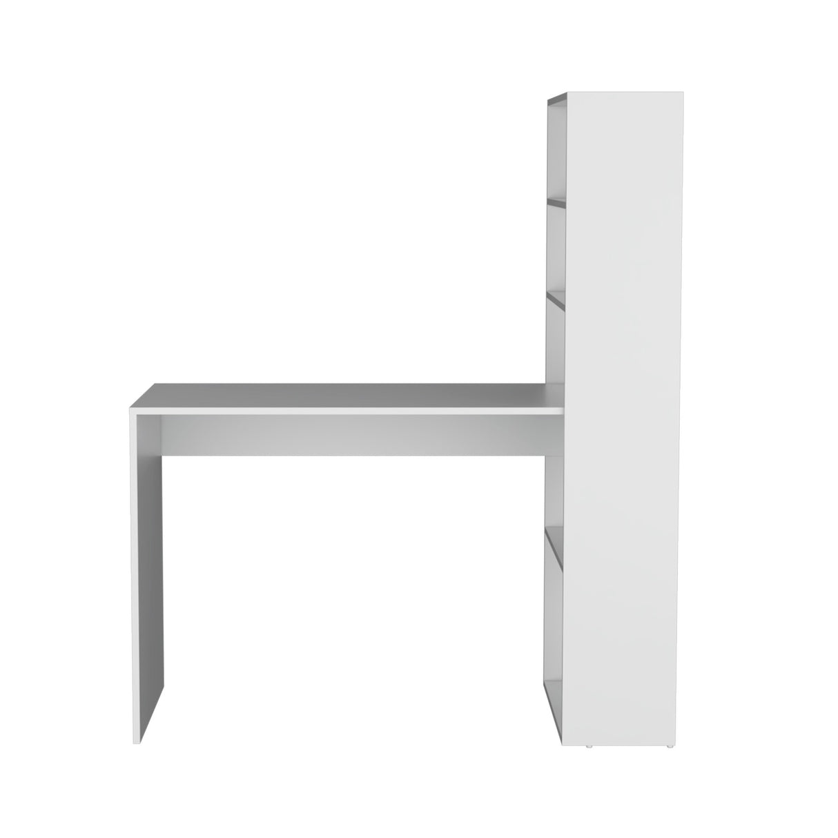 Escritorio Z120 Blanco 120x144cm sin Cajones y con Organizador de Libros - Escritorios | Bylmo