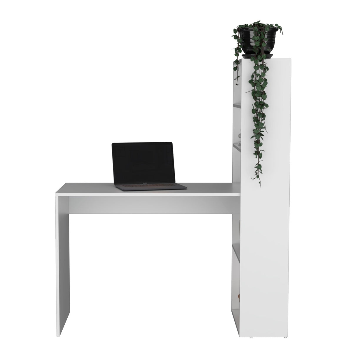 Escritorio Z120 Blanco 120x144cm sin Cajones y con Organizador de Libros - Escritorios | Bylmo