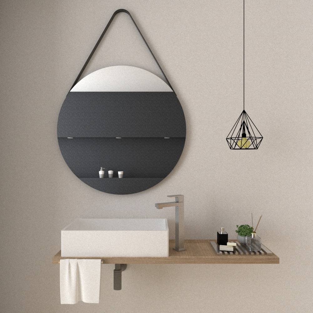 Espejo de Baño Persa Plateado 80x80cm Redondo - Espejos Decorativos | Bylmo