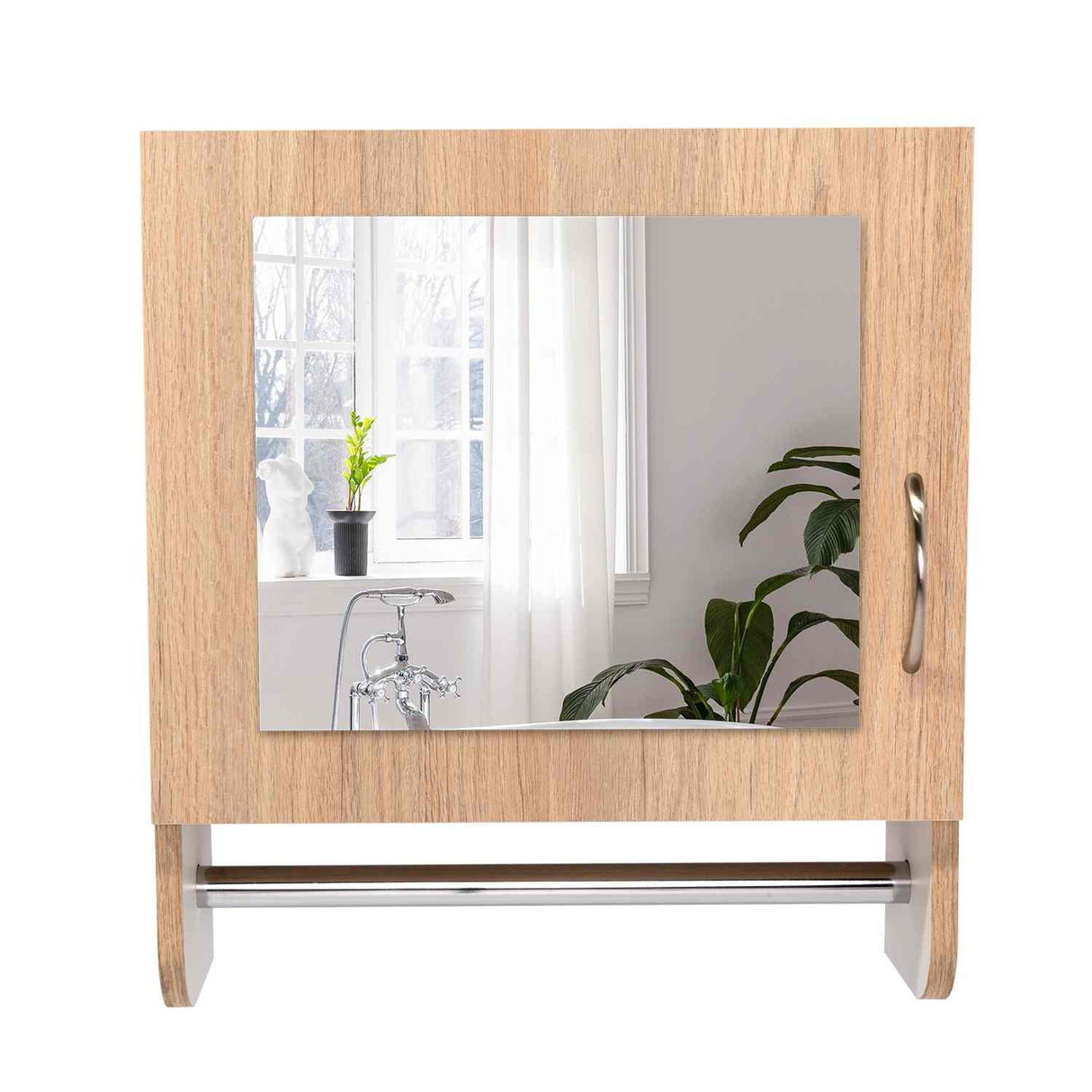 Gabinete de Baño Bath 300 Rovere 45x50cm Cuadrado con Espejo y con Dos Entrepaños - Gabinetes | Bylmo