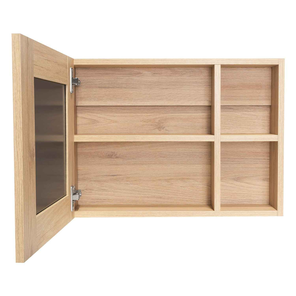 Gabinete de Baño Cairo Rovere 55x40cm Cuadrado con Espejo y con Dos Entrepaños - Gabinetes | Bylmo