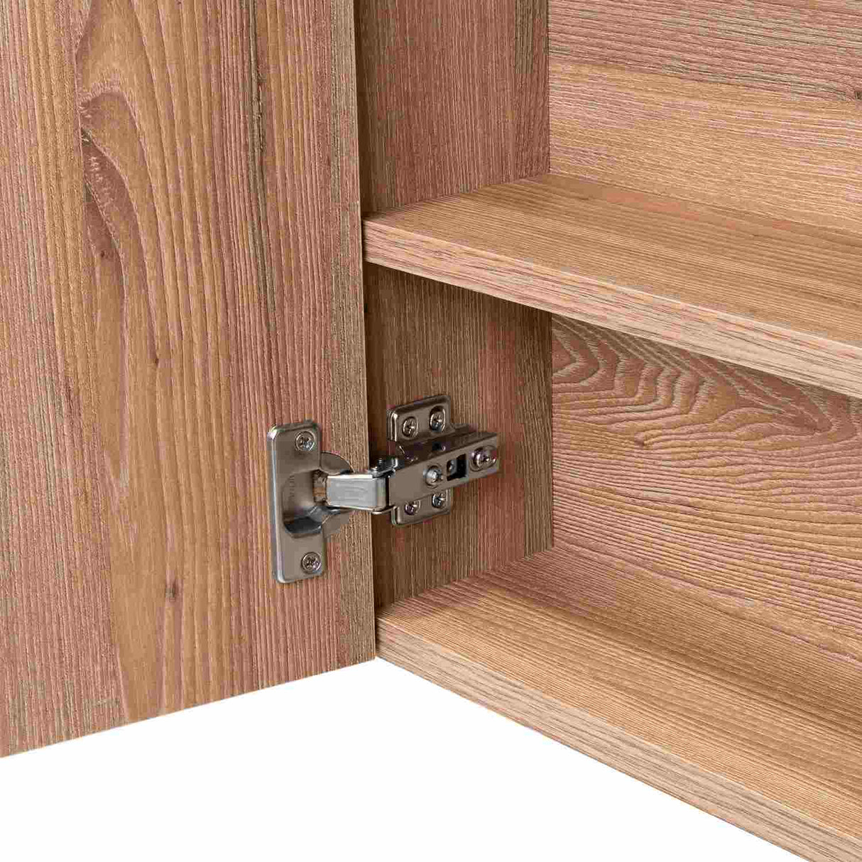 Gabinete de Baño Labelle Plus Miel 45x49.7cm Cuadrado con Espejo y con Tres Entrepaños - Gabinetes | Bylmo