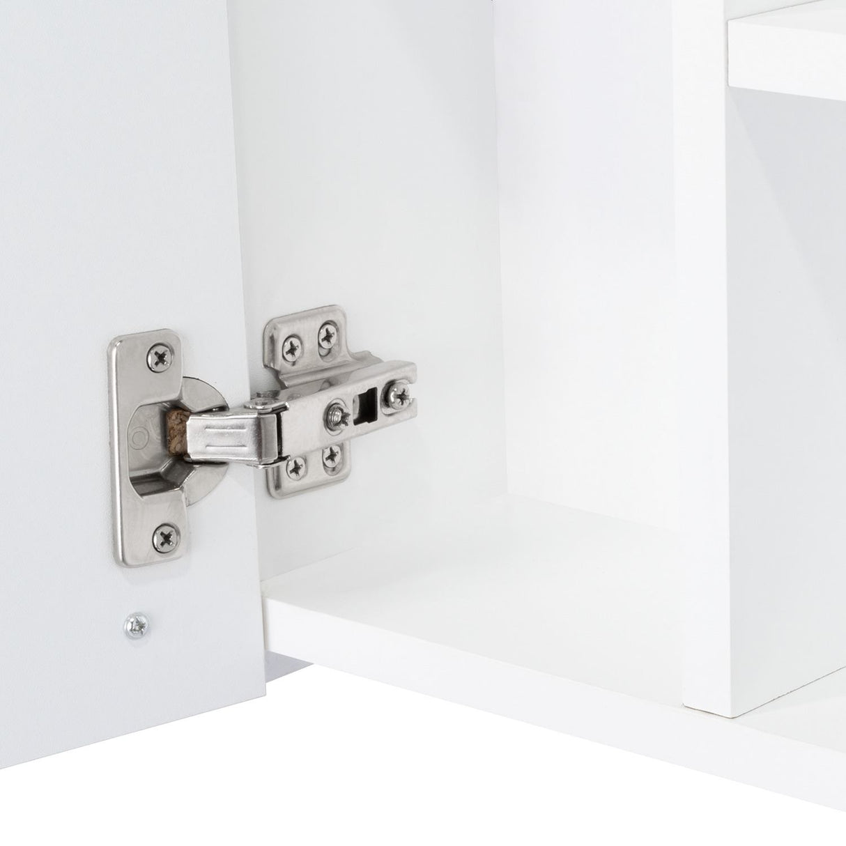 Gabinete de Baño Sines Blanco 60x60cm Cuadrado con Espejo y con Dos Entrepaños - Gabinetes | Bylmo