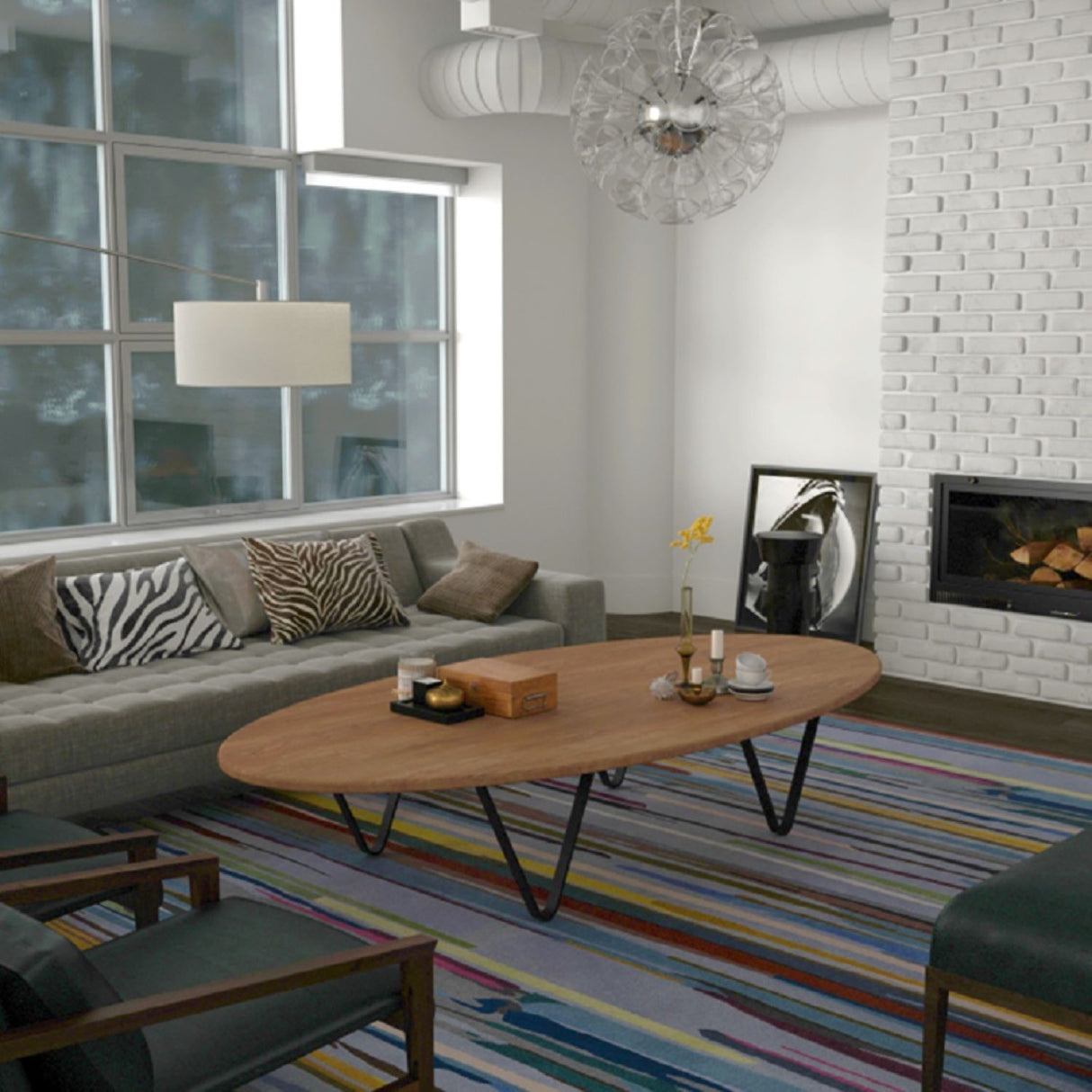 Mesa de Centro Vicotry Amaretto 120x38cm Ovalado Con Patas - Mesas | Bylmo