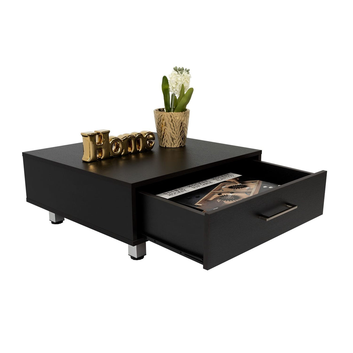 Mesa de Centro Beijing Wengue 60x26.3cm Rectangular con Patas y con Compartimientos - Mesas | Bylmo