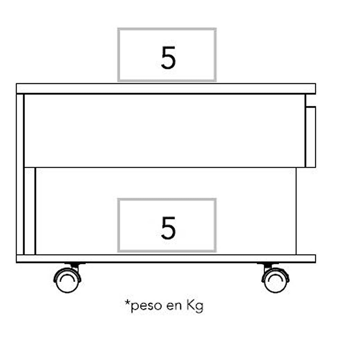 Mesa de Centro Ceniza 55x39cm Rectangular Transformable Con Ruedas - Mesas | Bylmo