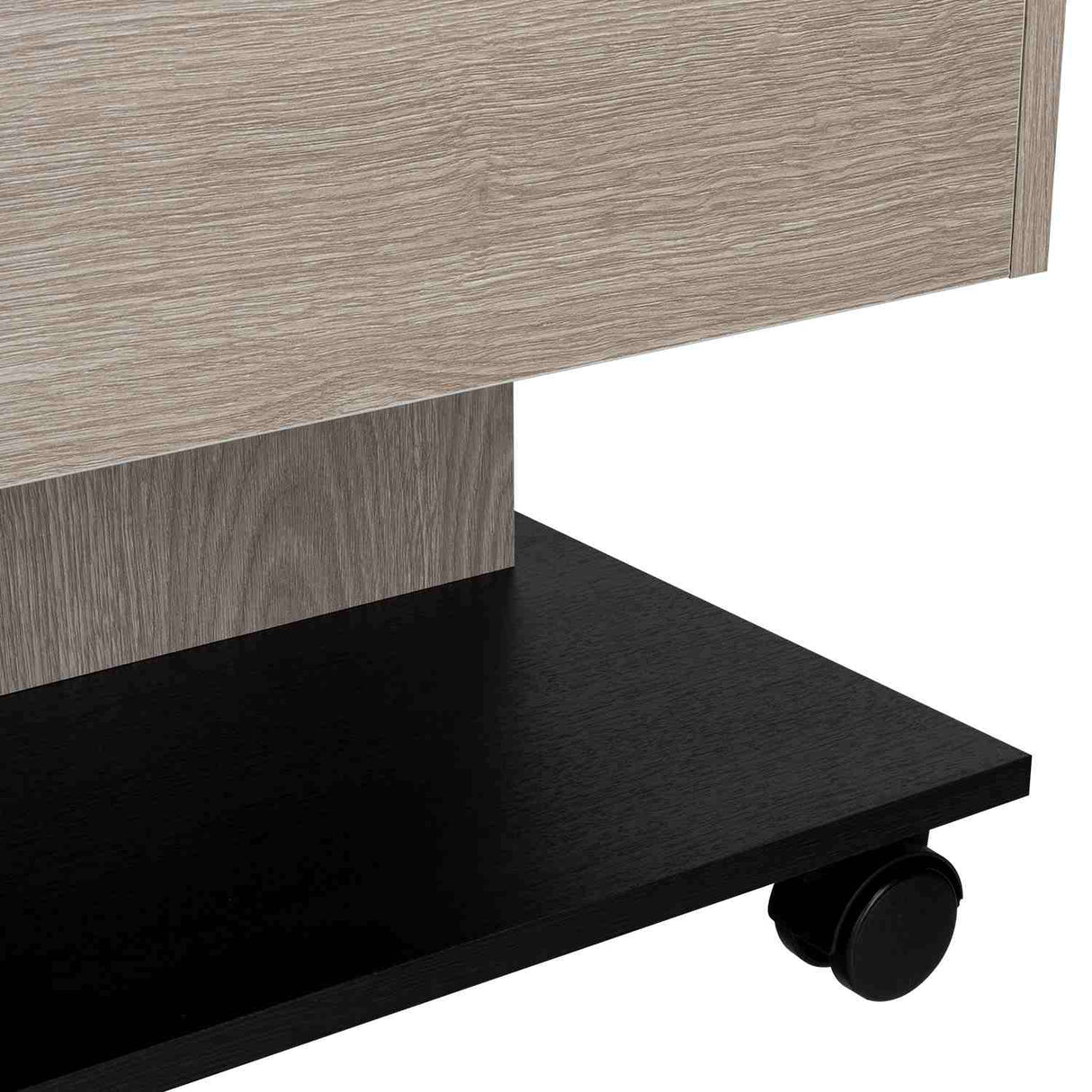 Mesa de Centro Ceniza 55x39cm Rectangular Transformable Con Ruedas - Mesas | Bylmo