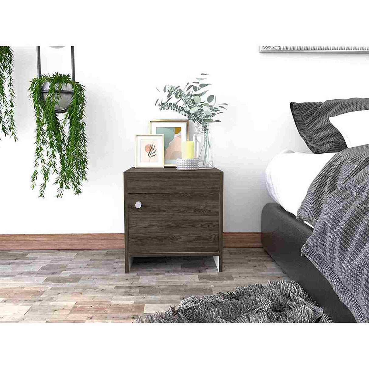 Mesa de Noche Colore Coñac 40x41.6cm con Una Puerta - Mesas de Noche | Bylmo