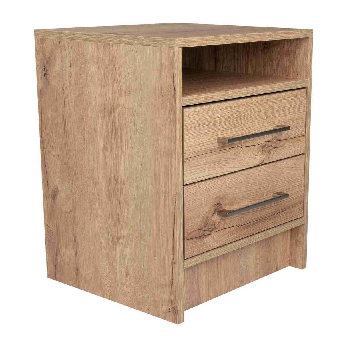 Mesa de Noche Eter Duna 40x40cm con Dos Cajones y con Un Compartimiento - Mesas de Noche | Bylmo