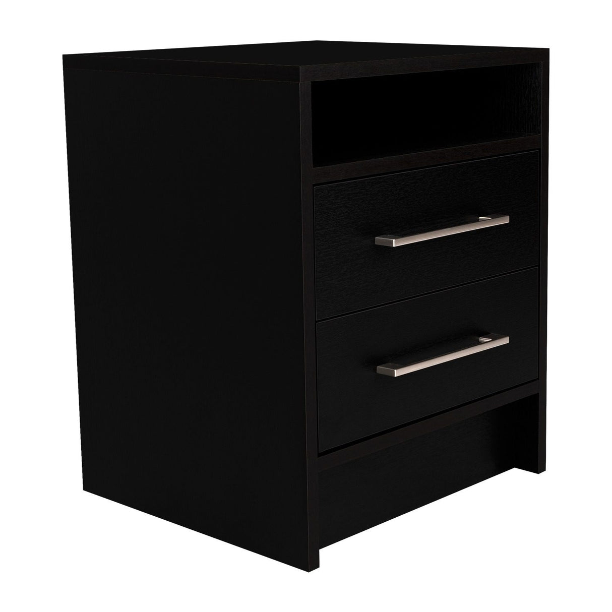 Mesa de Noche Eter Wengue 40x50.7cm con Dos Cajones y con Un Compartimiento - Mesas de Noche | Bylmo