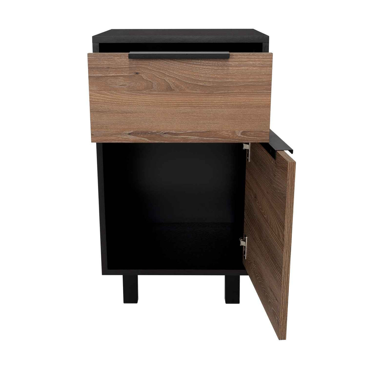 Mesa de Noche Kaia Z Wengue 41x70cm con Un Cajón y con Una Puerta - Mesas de Noche | Bylmo