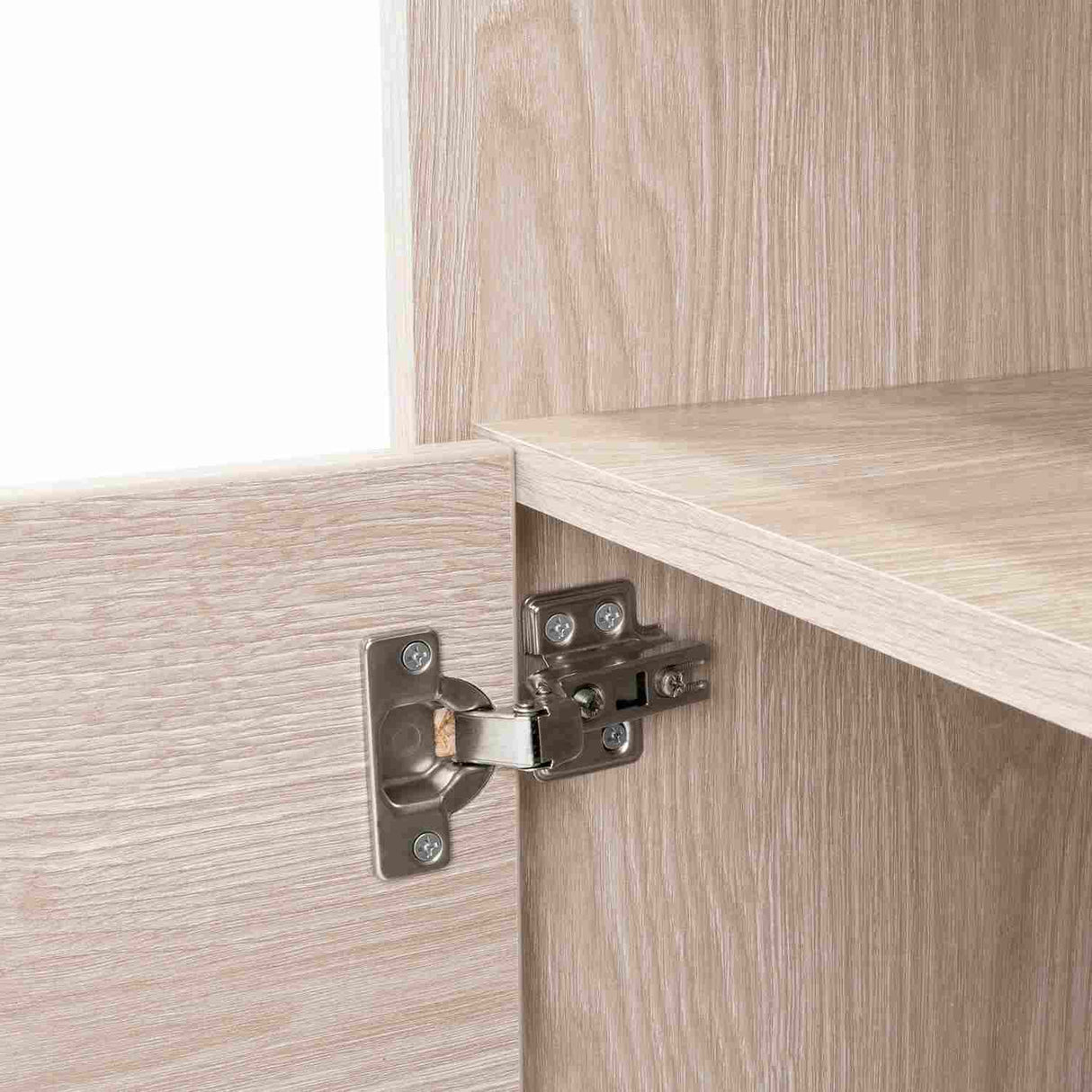 Mesa de Noche Nordico Ceniza 50.5x58cm con Un Compartimiento y con Una Puerta - Mesas de Noche | Bylmo