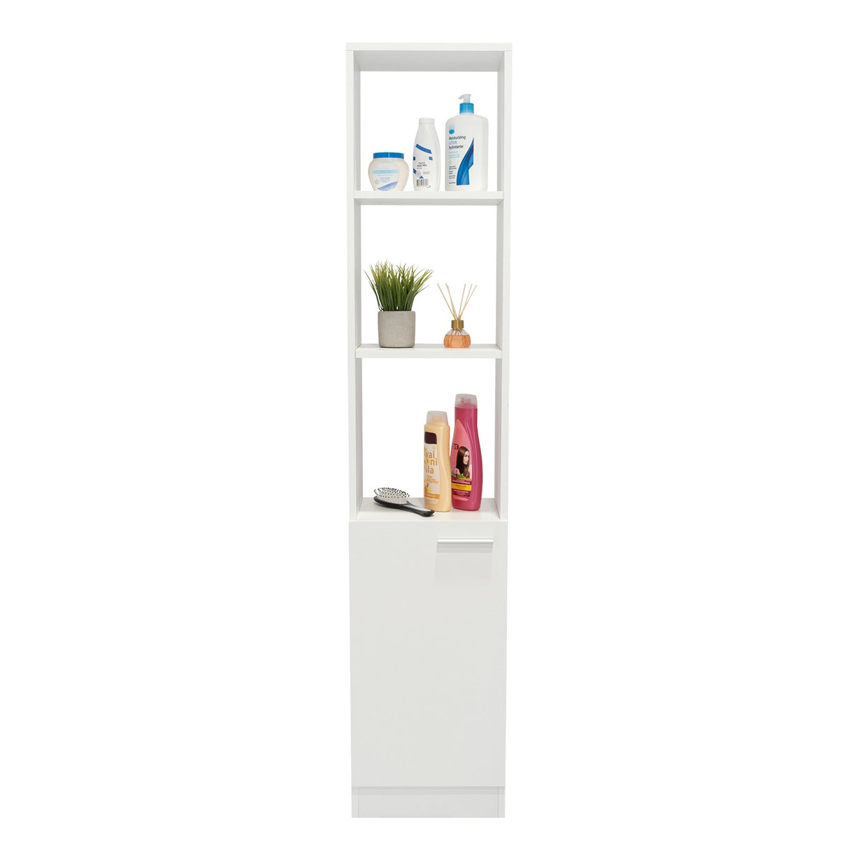 Optimizador de Baño Bath Blanco 33x162.2cm sin Cajones y con Dos Entrepaños - Gabinetes | Bylmo
