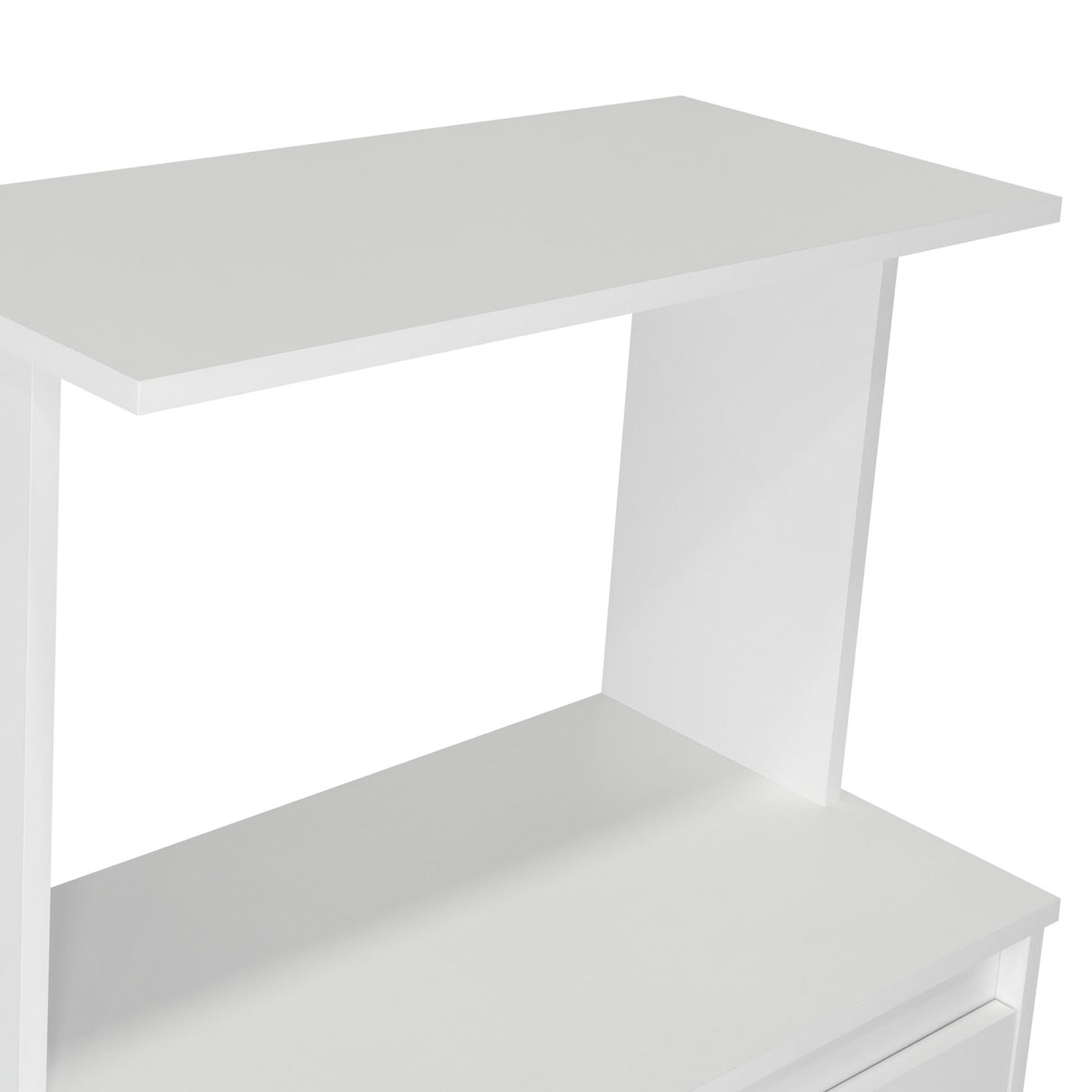 Mueble Microondas Mancheter Blanco 63.1x113.5cm con Dos Puertas y con Rodachines - Muebles Organizadores | Bylmo