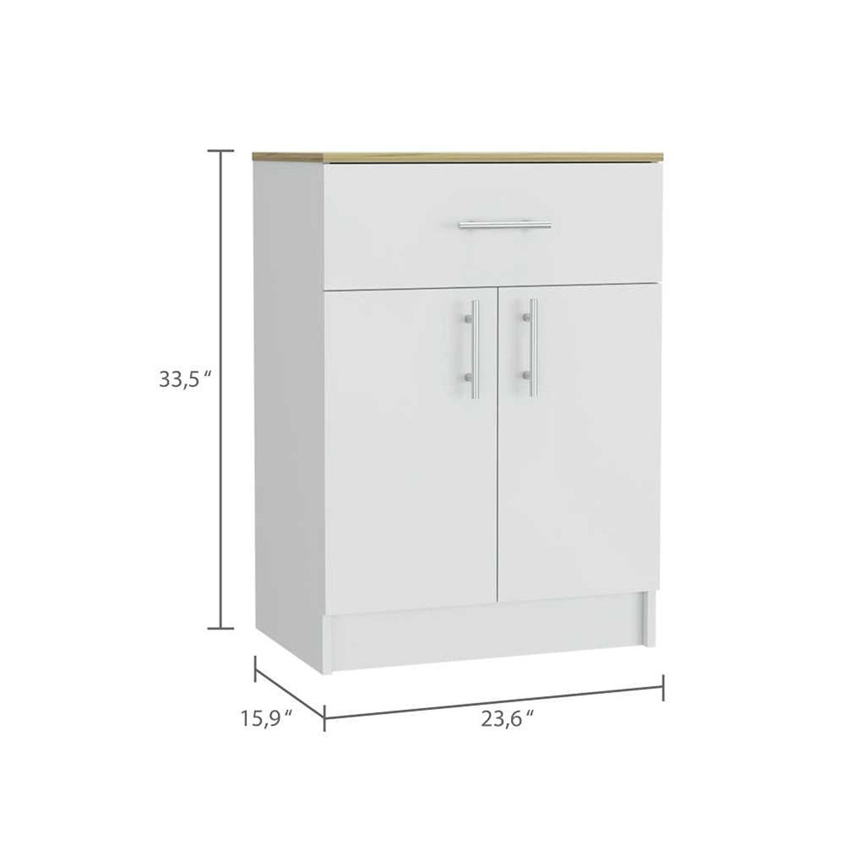 Organizador de Cocina Mayorca Blanco y Duna 60x85.1cm con un Entrepaño y con Dos Comportamientos - Muebles Organizadores | Bylmo