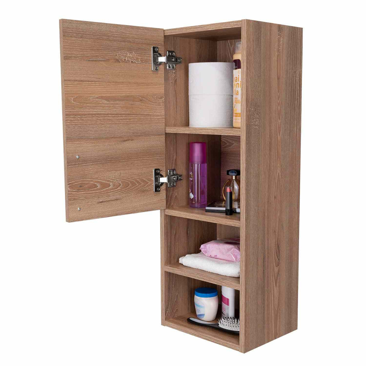 Gabinete de Baño Barcelona Miel 30x81.5cm Rectangular sin Espejo y con Dos Entrepaños - Gabinetes | Bylmo