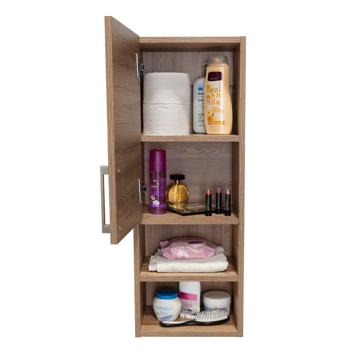 Gabinete de Baño Barcelona Miel 30x81.5cm Rectangular sin Espejo y con Dos Entrepaños - Gabinetes | Bylmo