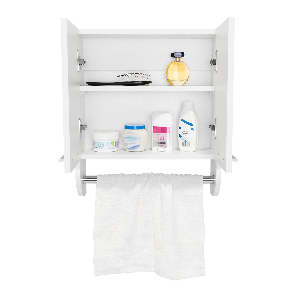 Gabinete de Baño Bath Blanco 50x45cm Cuadrado sin Espejo y con Dos Entrepaños - Gabinetes | Bylmo