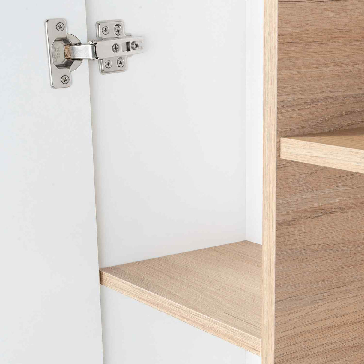 Optimizador de Baño Bath Rovere y Blanco 51.2x178.1cm sin Cajones y con Cuatro Entrepaños - Gabinetes | Bylmo