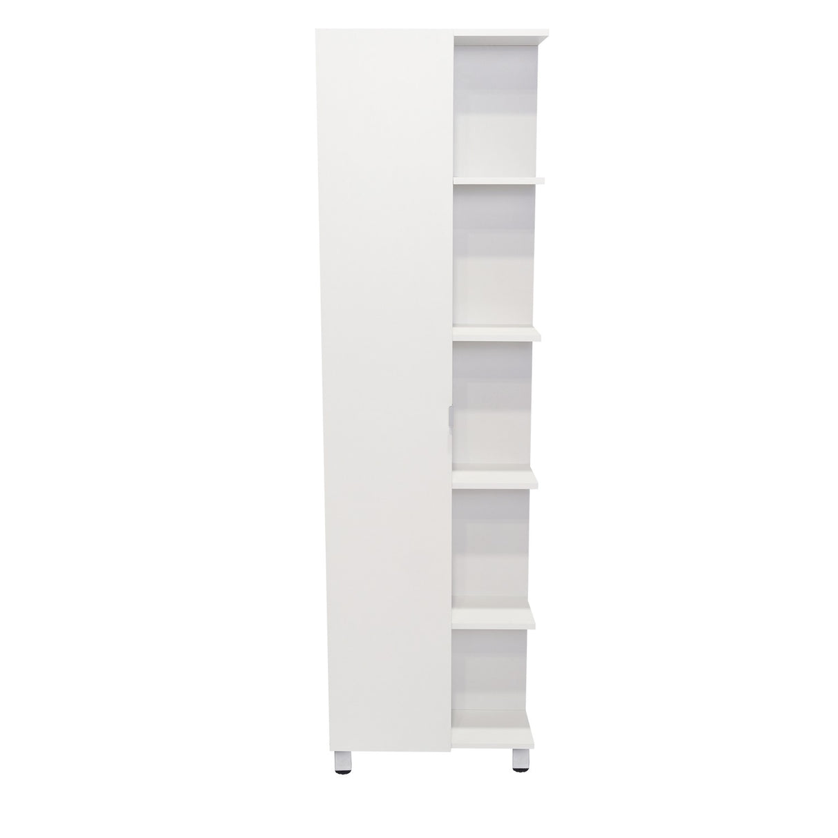 Mueble para Baño Esquinero Urano Blanco 51.2x158cm sin Cajones y con Cuatro Entrepaños - Gabinetes | Bylmo
