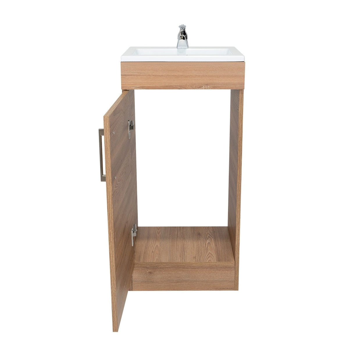 Mueble para Lavamanos Madrid Miel 40x88cm Individual con Lavamanos con Una Puerta - Gabinetes | Bylmo