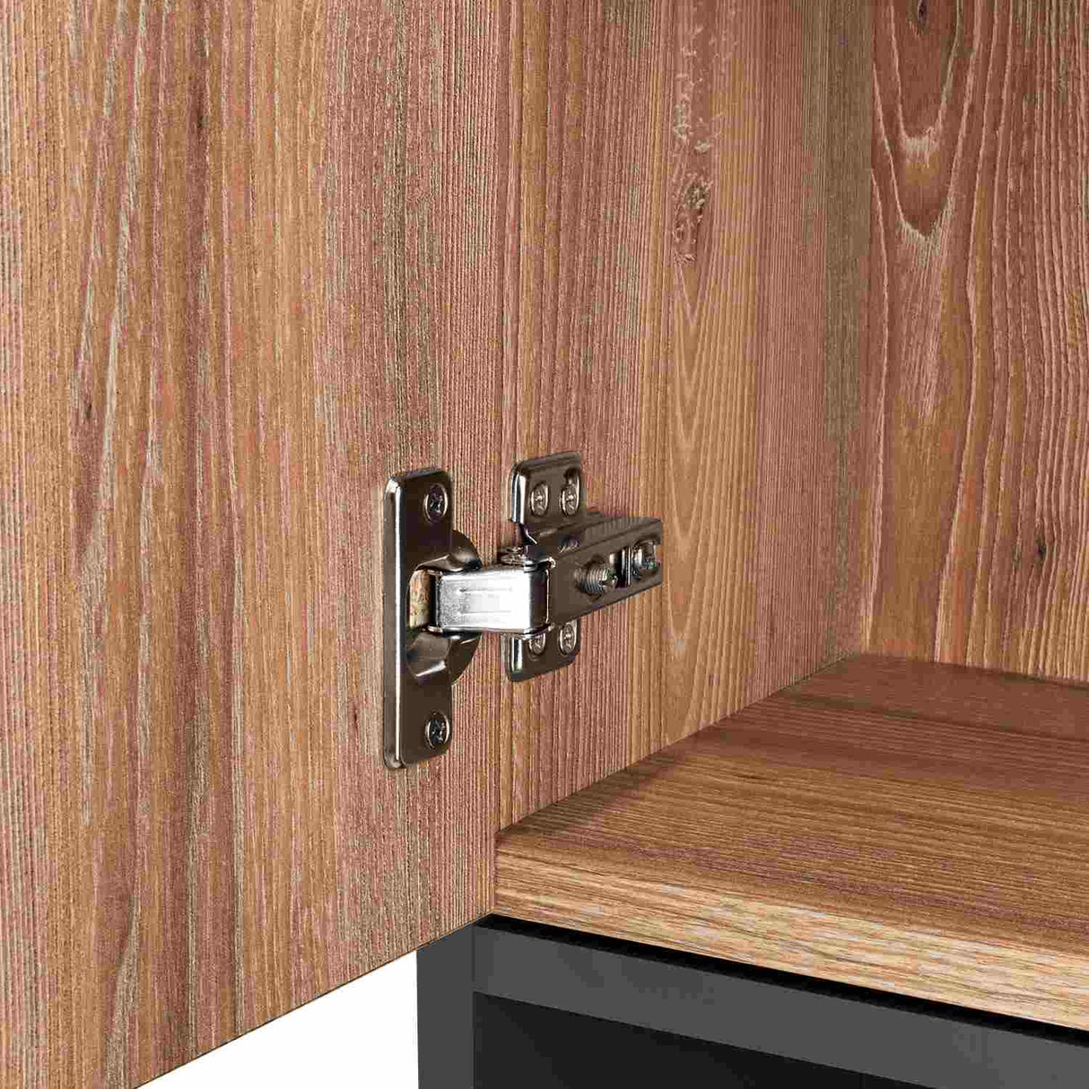 Gabinete de Baño Madrid Miel y Plomo 30x80cm Rectangular con Dos Entrepaños - Gabinetes | Bylmo