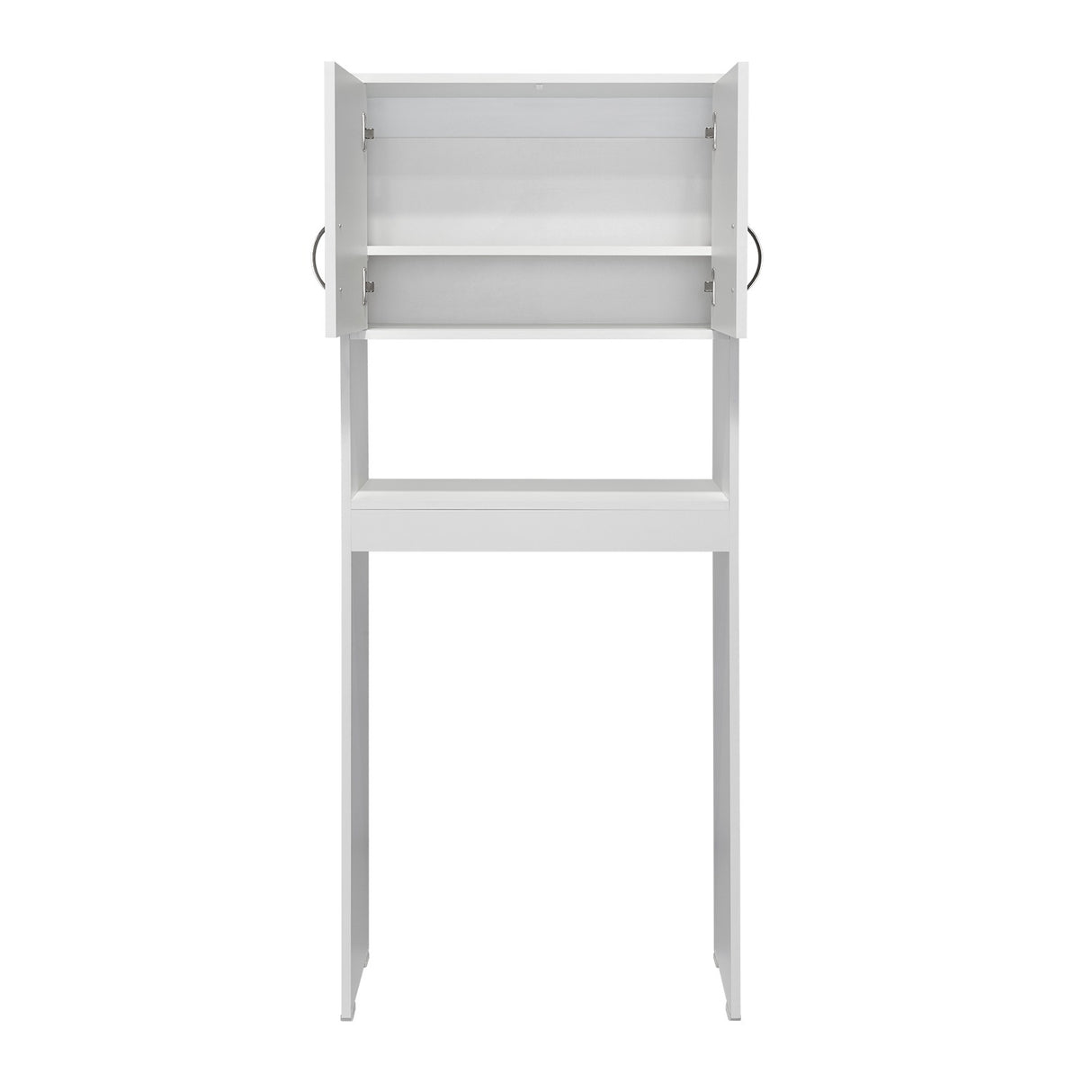 Ahorrador de Espacio para Baño Siena Blanco 63x160cm sin Cajones y con Un Entrepaño - Gabinetes | Bylmo