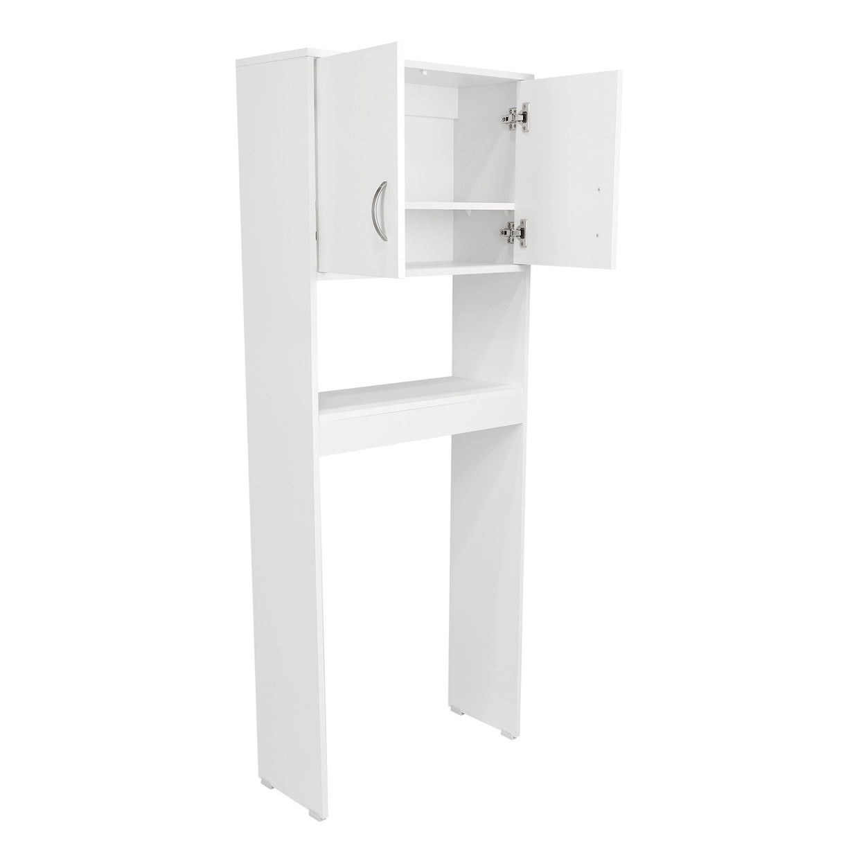 Ahorrador de Espacio para Baño Siena Blanco 63x160cm sin Cajones y con Un Entrepaño - Gabinetes | Bylmo