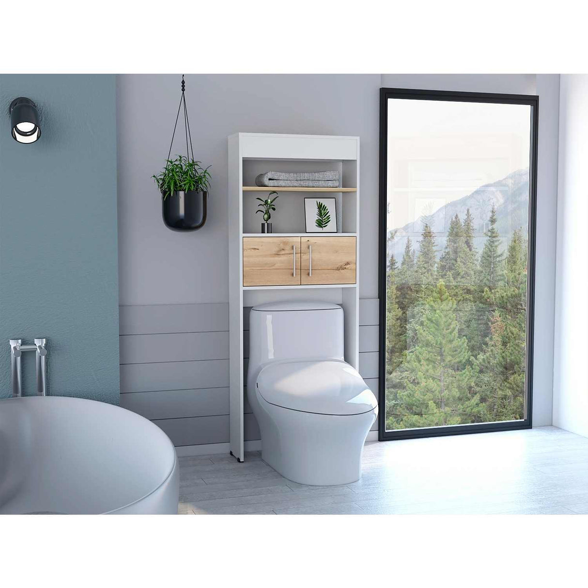 Optimizador de Baño Bath Blanco 60x60cm sin Cajones y con Un Entrepaño - Muebles para Baño | Bylmo